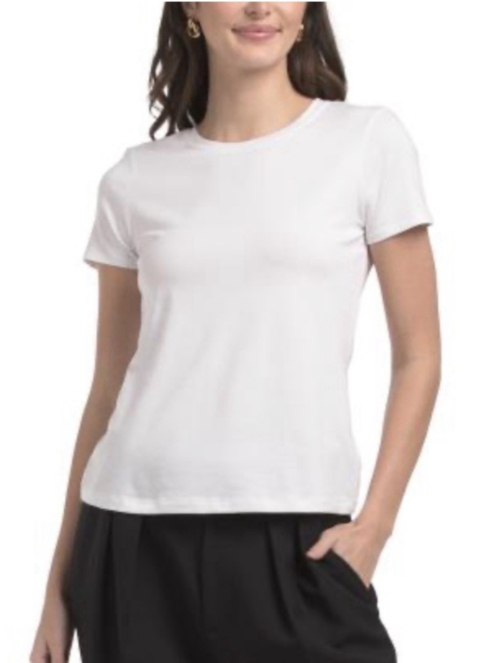 Sundry White Pima Cotton Tencel Blend Crewneck Tee Shirt Size XL